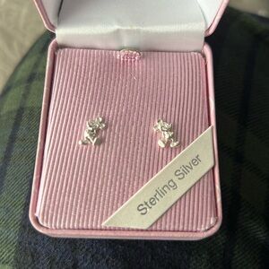 Sterling Sliver Mickey Mouse Earrings
